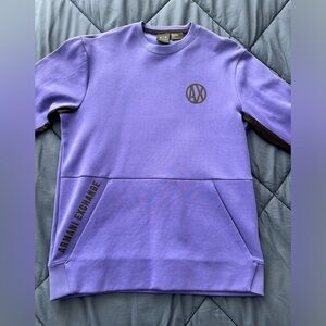 Armani Exchange purple Logo Sweatshirt